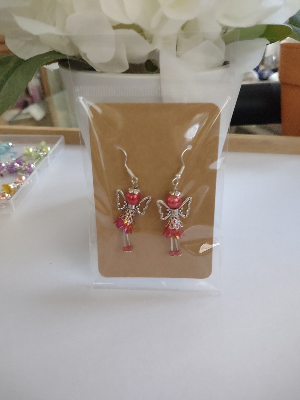 Fairy Dangle Earrings Are BACK! Handmade In Red